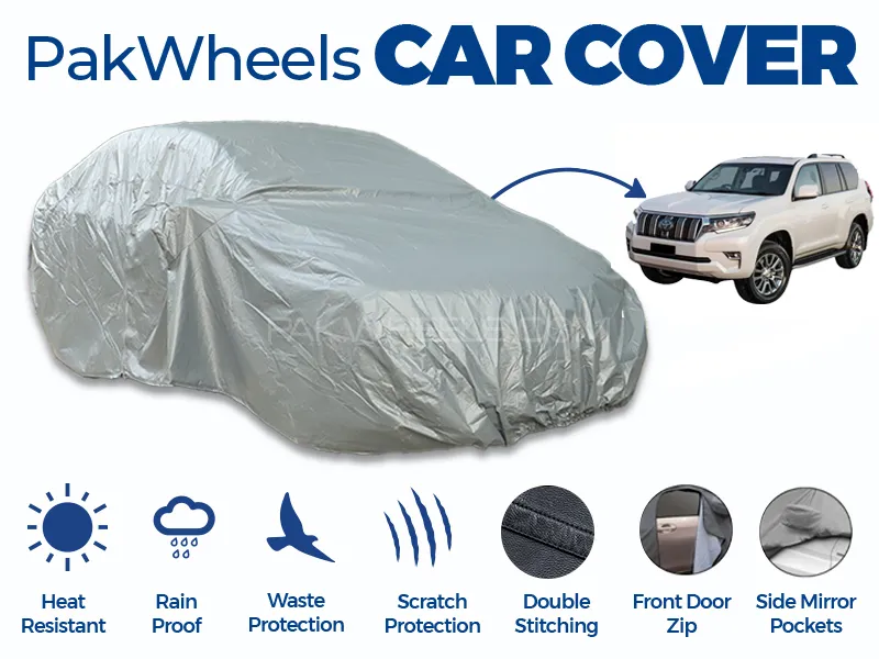 PakWheels Top Cover For Land Cruiser Prado Double Stitched PVC Cotton Image-1