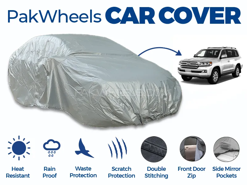 PakWheels Top Cover For Land Cruiser V8 Double Stitched PVC Cotton Image-1