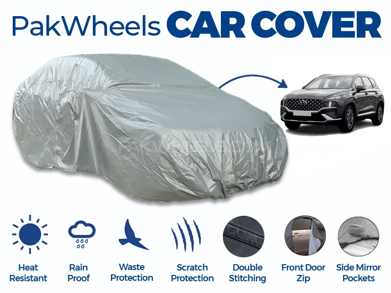PakWheels Top Cover For Santafe Double Stitched PVC Cotton