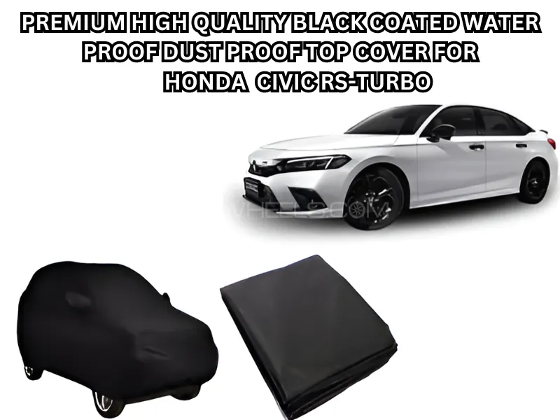 Premium High-Quality Black Coated Waterproof, Dustproof, Top Cover for Honda Civic RS-Turbo Image-1