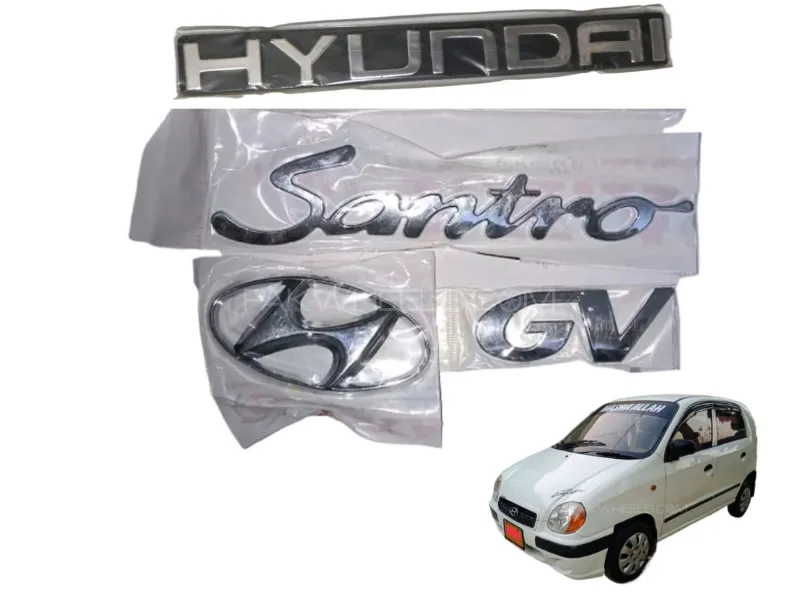 Hyundai Santro 2003-2014 Monogram Logo - Full Set  Image-1