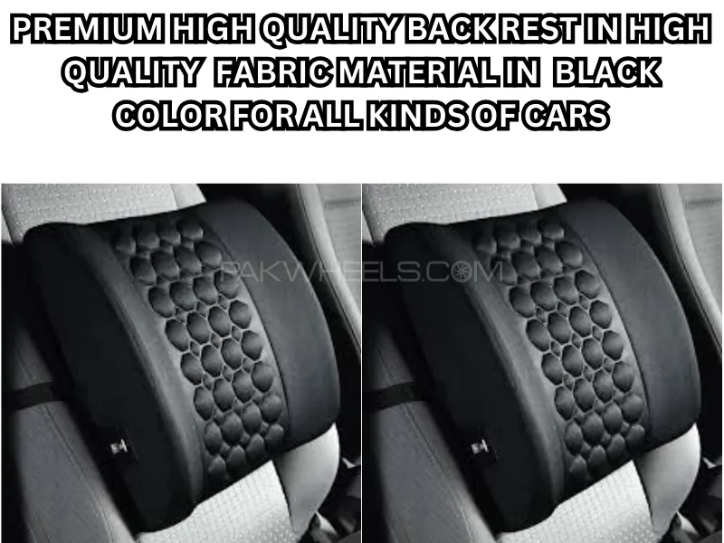 Premium High-Quality Back Rest - Black (Pack of 2) Image-1