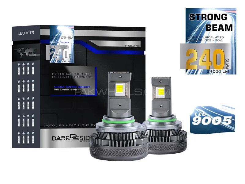 Dark Side Strong Beam LED Headlights Bulb For Toyota Corolla 2009-2013 - 9005 Image-1