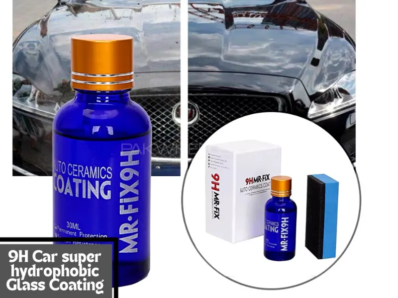 9H Car care Liquid Ceramic Coat Liquid Kit | Super Hydrophobic Glass Coating Set | Polysiloxane Image-1