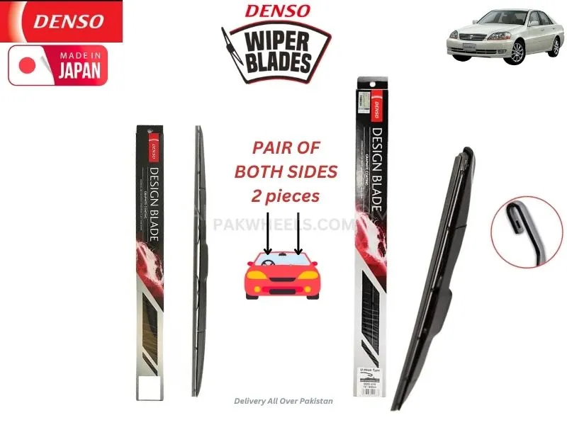 Toyota Crown 2008-2012 Denso Wiper Blade Set - Made in Japan Image-1