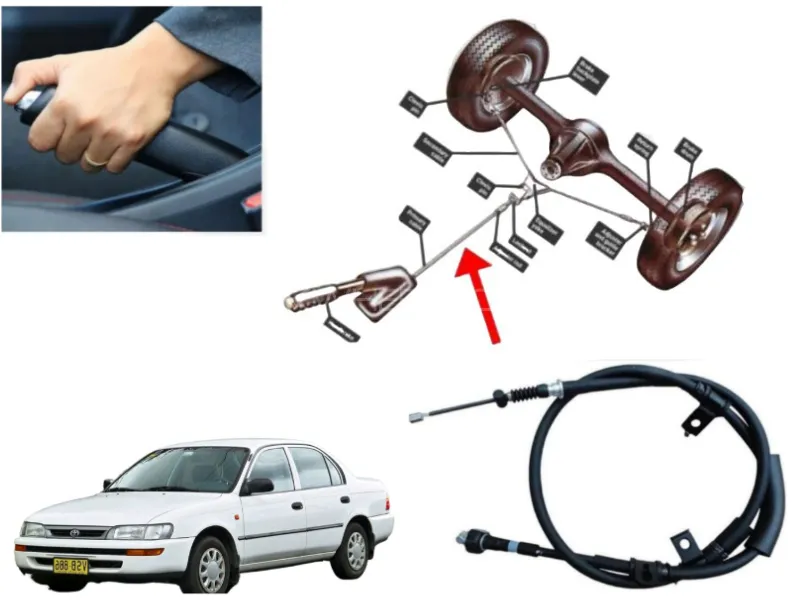 Toyota Corolla EE100 1994-2002 Hand Brake Cable Image-1