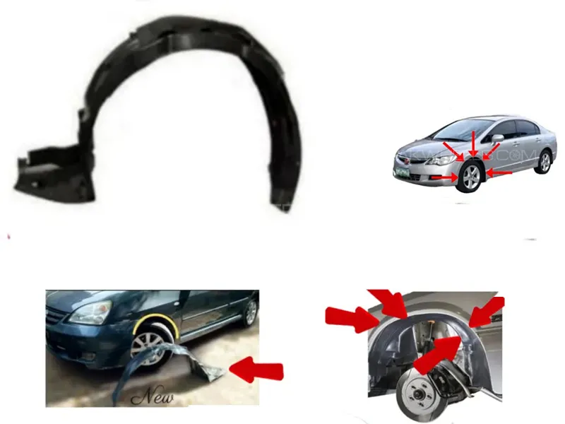 Honda Civic 2006-2012 Fender Shield | Front Left | 1 Pcs