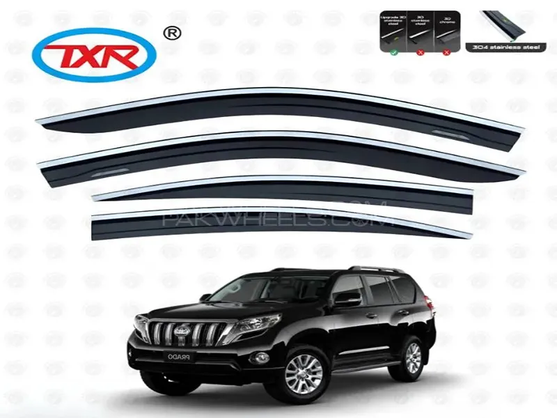 Toyota Prado FJ150 2009-2018 TXR Air Press - Sunvisor - Black With Chrome Image-1