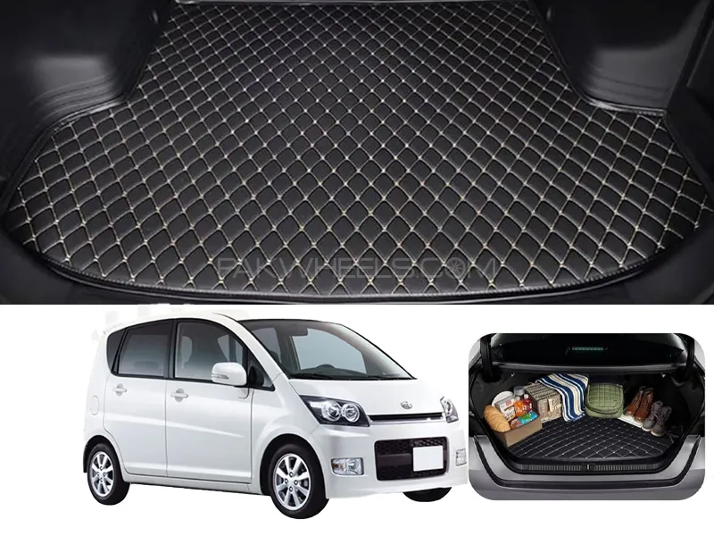 Daihatsu Move 7D Custom Car Trunk Mat - Model 2006-2010 Image-1