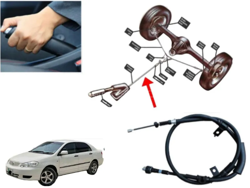 Toyota Corolla XLi Petrol 2002-2008 Hand Brake Cable Image-1