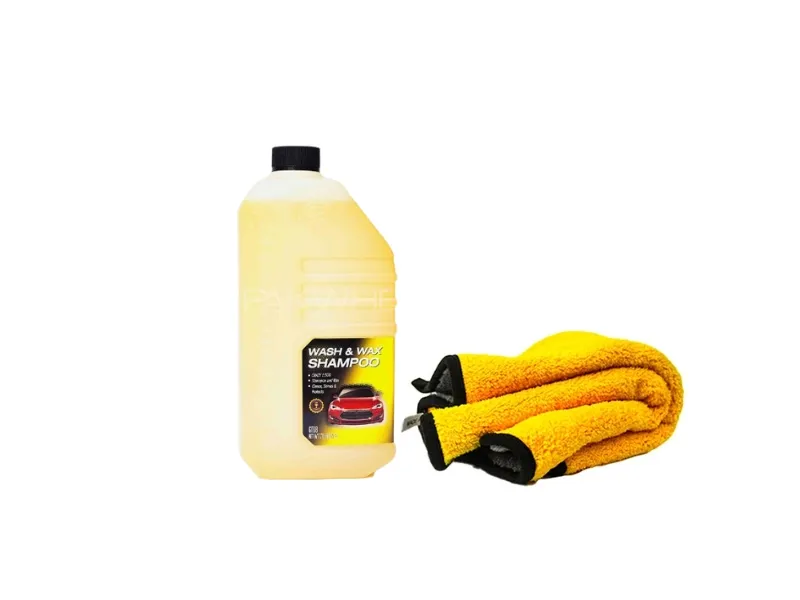 Gladiator Wash And Wax Shampoo 2L With Premium Microfiber Cleaning Towel  | Pack Of 2 Image-1