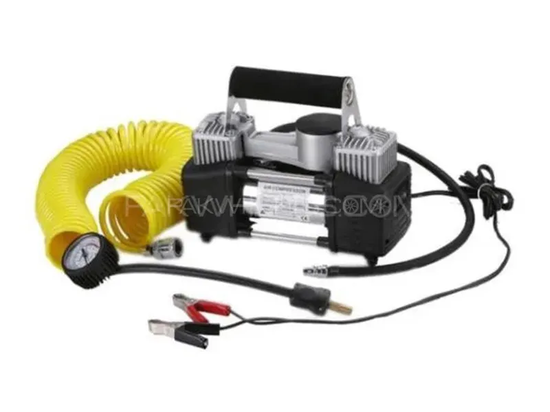 Mutaf 12V Double Cylinder Portable Air Compressor - High Pressure Pump Image-1