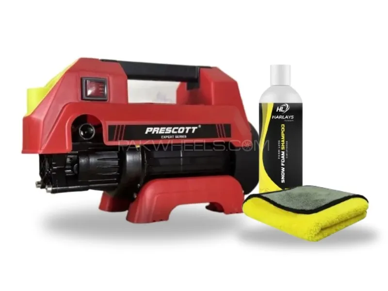 Prescott Water Jet High Pressure Washer Copper Motor-3000W-170Bar- With Shampoo & Microfiber Image-1