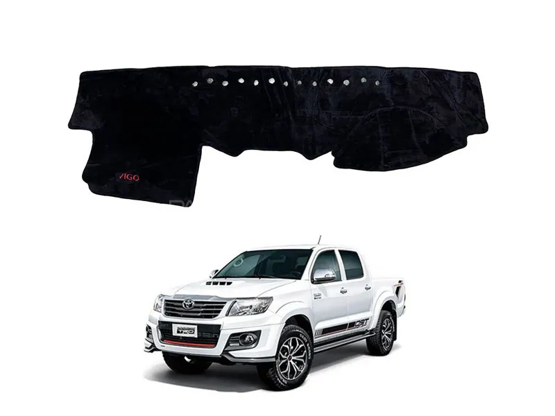 Toyota Hilux 2005-2015 Vigo Heavy Velvet Dashboard Mat Image-1