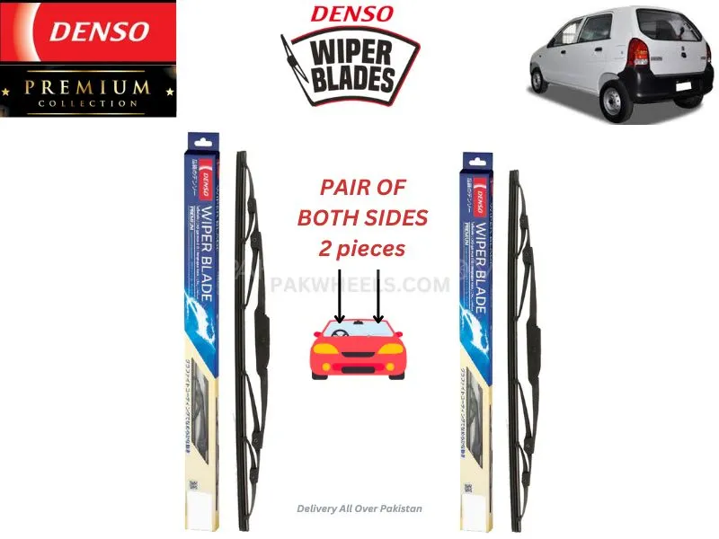 Suzuki Alto 2000-2012 Denso Wiper Blade - 2 Pcs Set - Denso Premium Image-1