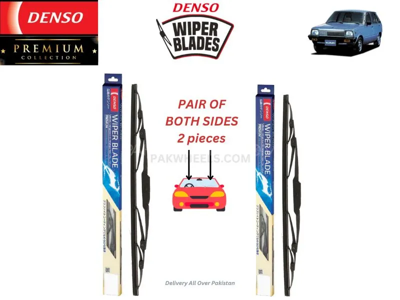 Suzuki FX 1980-1988 Denso Wiper Blade - 2 Pcs Set - Denso Premium Image-1
