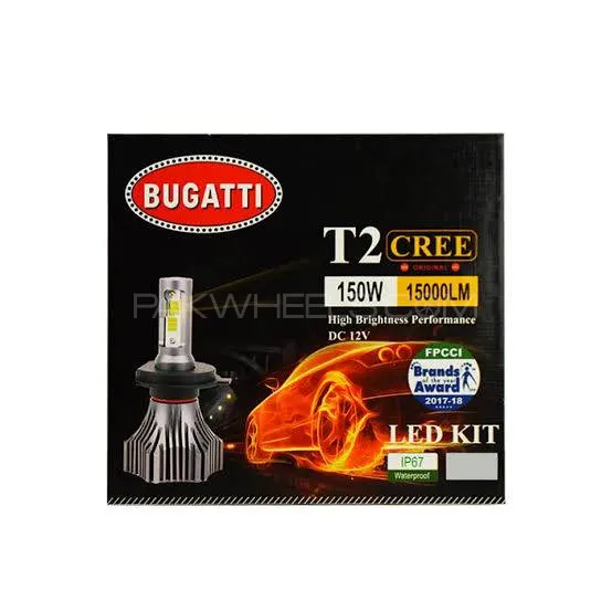 Bugatti T2 Cree Plus Car LED Headlight Bulb |15000LM |6000K |150W|H4 Image-1