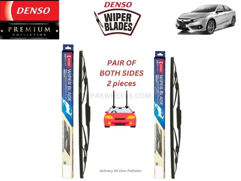 Honda Civic X 2016-2022 Denso Wiper Blade - 2 Pcs Set - Denso Premium Image-1