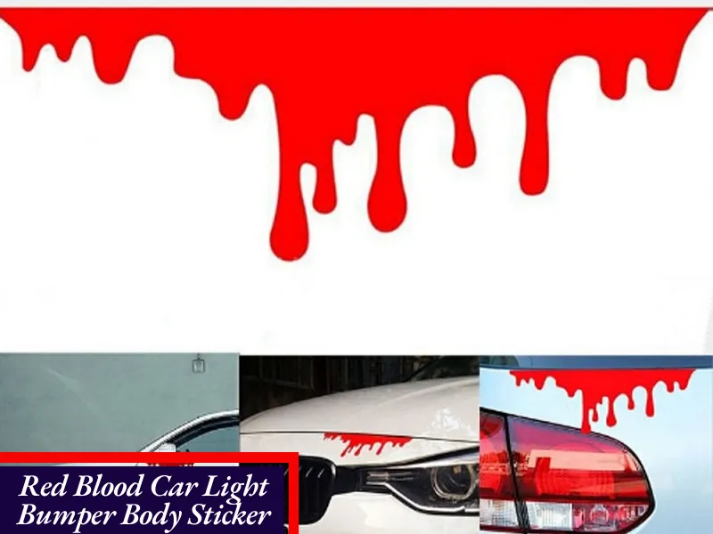 2Set Red Blood Car Stickers Horror Car Decals Bumper Body Sticker Decal Adhesive Sticker Car Styling Image-1
