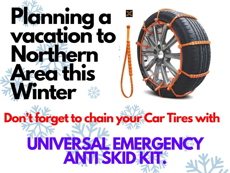 Universal Anti Skid Grip Strip For Car Tire. Nylon Cable Tie,  High Strength Plastic Car Tire [Anti- Image-1