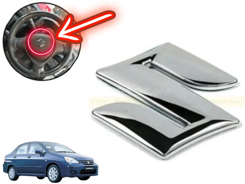 Suzuki Liana 2006-2014 Steering Wheel Monogram - 4.5cm - Steering Wheel Logo  Image-1