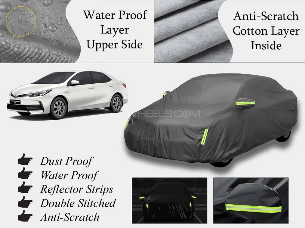 Toyota Corolla 2014 - 2025 Top Cover | Grey | Anti-Scratch | Double Layer | Heat Proof | Water Proof Image-1