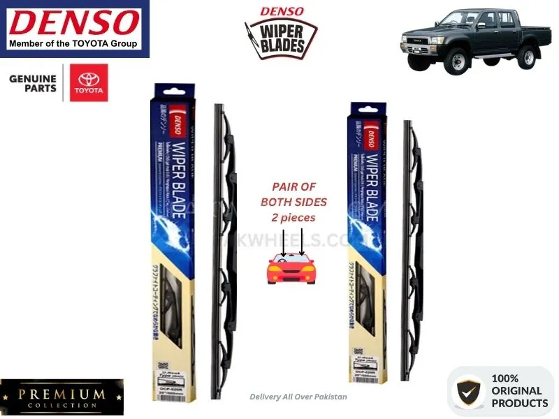 Toyota Hilux 1988-1997 Denso Wiper Blade - 2 Pcs Set - Denso Premium Image-1