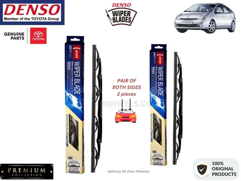 Toyota Prius 2003-2009 Denso Wiper Blade - 2 Pcs Set - Denso Premium Image-1