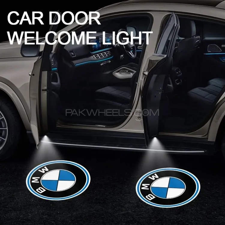 2pcs Car Door Logo Projection Light BMW | Car Door LED HD Welcome Shadow Projector Logo Light Image-1