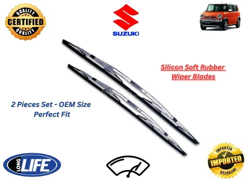 Suzuki Hustler 2014-2020 Silicone Soft Rubber Wiper Blades - 2 Pieces Set 