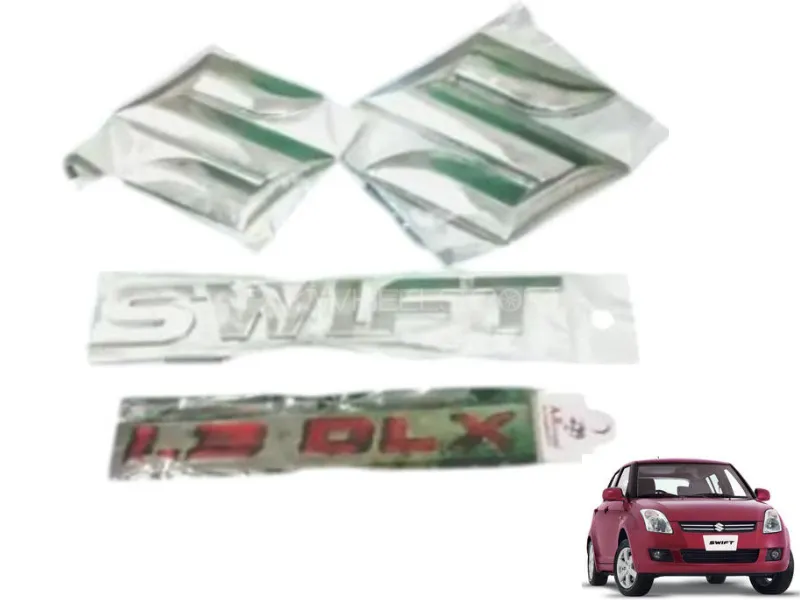 Suzuki Swift Emblems With Front And Rear Logo - 4 pcs Image-1