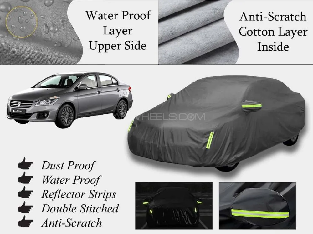 Suzuki Ciaz 2017-2020 Top Cover | Grey | Anti-Scratch | Double Layer | Heat Proof | Water Proof Image-1