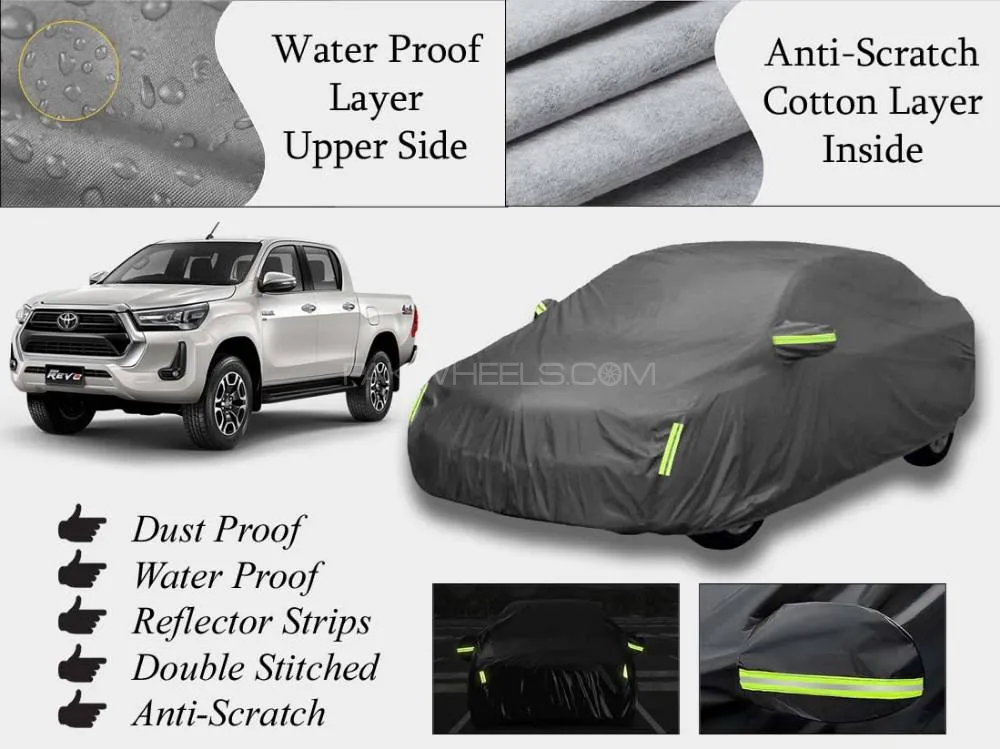 Toyota Revo 2016-2021 Top Cover | Grey | Anti-Scratch | Double Layer | Heat Proof | Water Proof Image-1