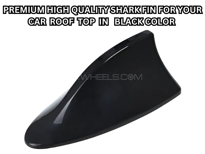 Premium High-Quality Car Roof Top Shark Fin for All Kinds of Cars (Black Color) Image-1