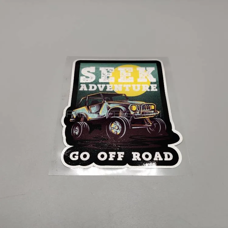 Premium Quality Custom Sticker Sheet For Car & Bike Embossed Style 4x4 GO OFF ROAD Image-1