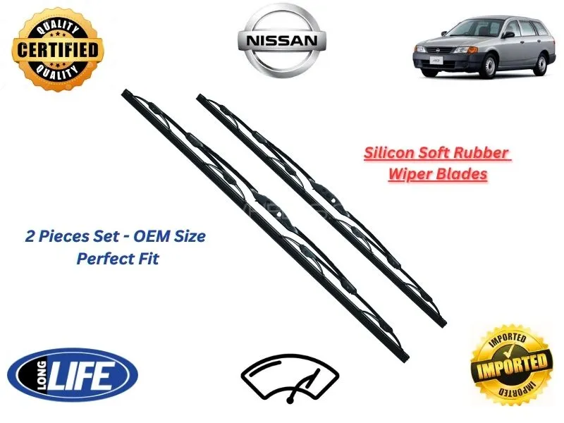 Nissan Ad 1999-2005 Silicone Soft Rubber Wiper Blades - 2 Pieces Set