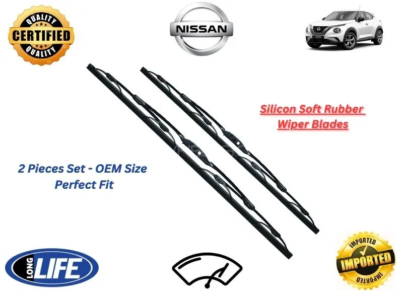 Nissan Juke 2010-2019 Silicone Soft Rubber Wiper Blades - 2 Pieces Set Image-1