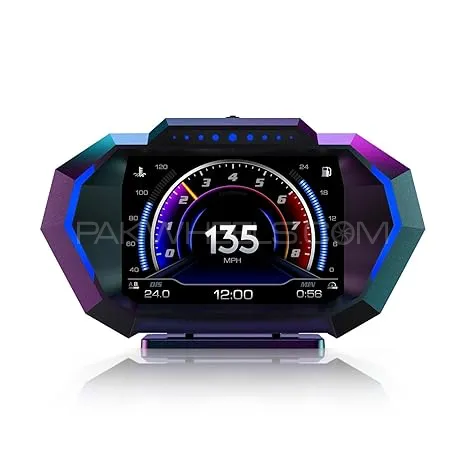 Universal P24 OBD2+GPS HUD Gauge Car Digital Head Up Display Speedometer Turbo RPM Alarm 1 Pc Image-1