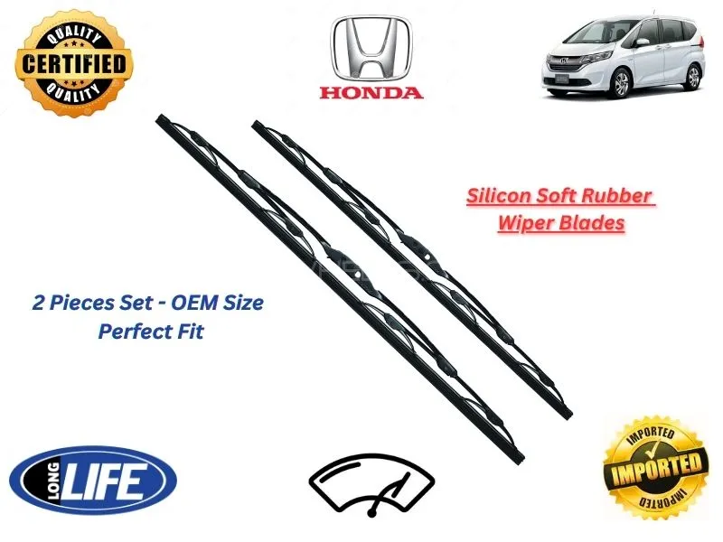 Honda Freed 2016-2024 Silicone Soft Rubber Wiper Blades - 2 Pieces Set Image-1