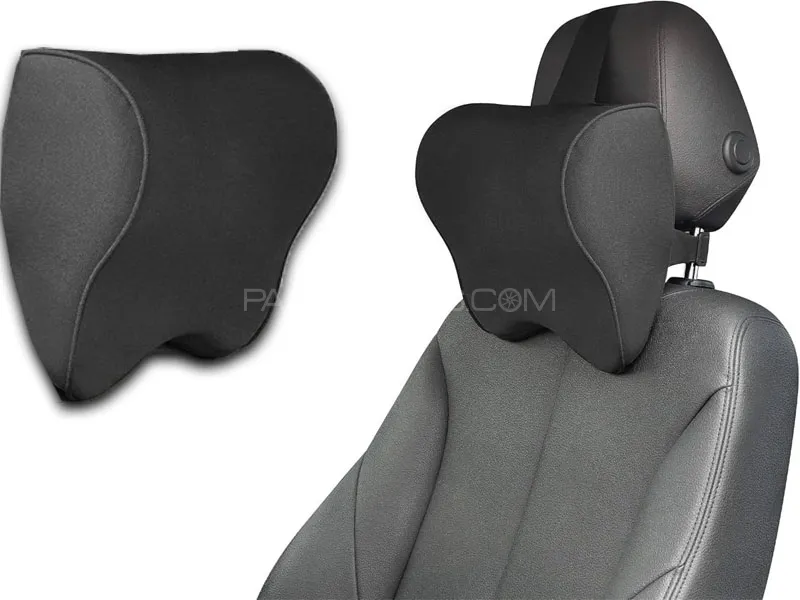Ultimate Comfort Premium Neck Rest Pillow (Black) for Travel & Relaxation Image-1