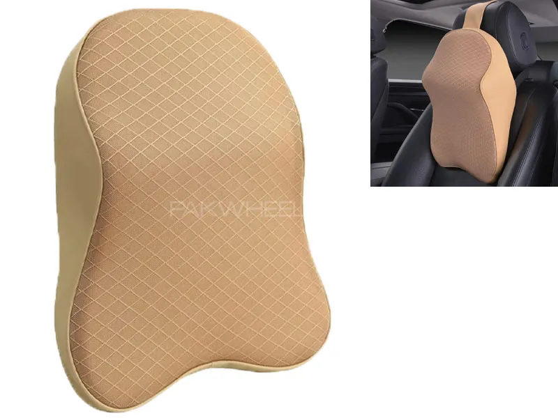 Ultimate Comfort Premium Neck Rest Pillow Jambo (Beige) for Travel & Relaxation Image-1