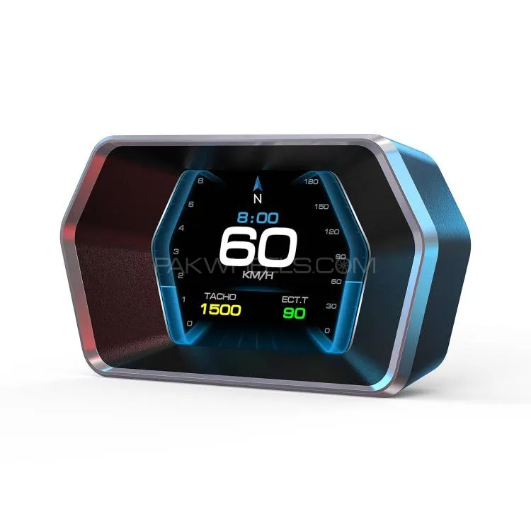 Universal P17 OBD2 GPS HUD Gauge Car Digital Head Up Display Speedometer Turbo RPM Alarm 1 Pc Image-1