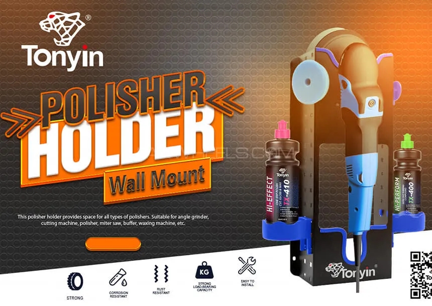 Car Polisher Holder Wall Mount Polishing Machine Bracket for Auto Care Tools Waxing Sander Machine  Image-1