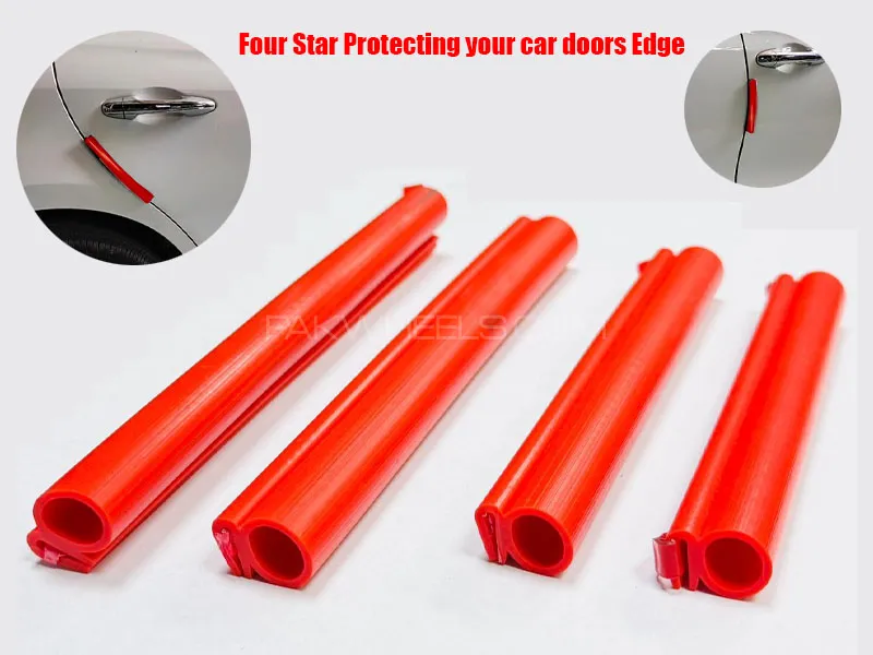 Four Star Durable PVC Red Door Guard Car Protector for Ultimate Protection Image-1