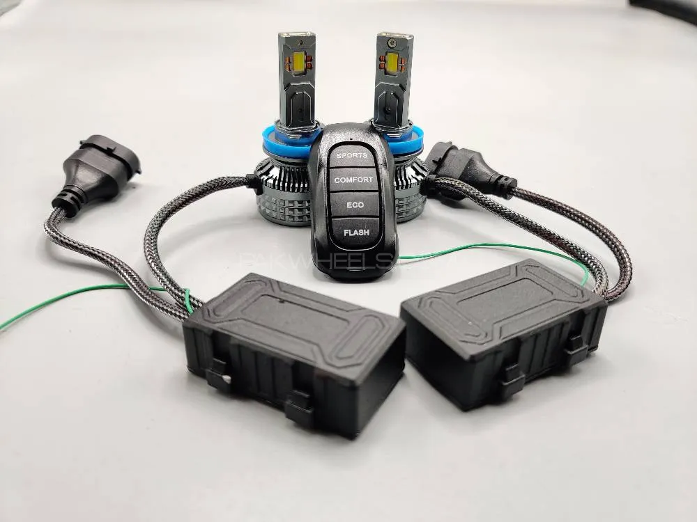 LIUHAWK 9005 Dual Color Original 85W LED Light With Flasher And Remote For Car 2 Pcs Set Image-1