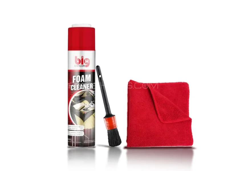 3 in1 Car Detailing Foam Cleaner, Brush Detailing, and Microfiber Cloth Tips for a Pro car Shine Image-1