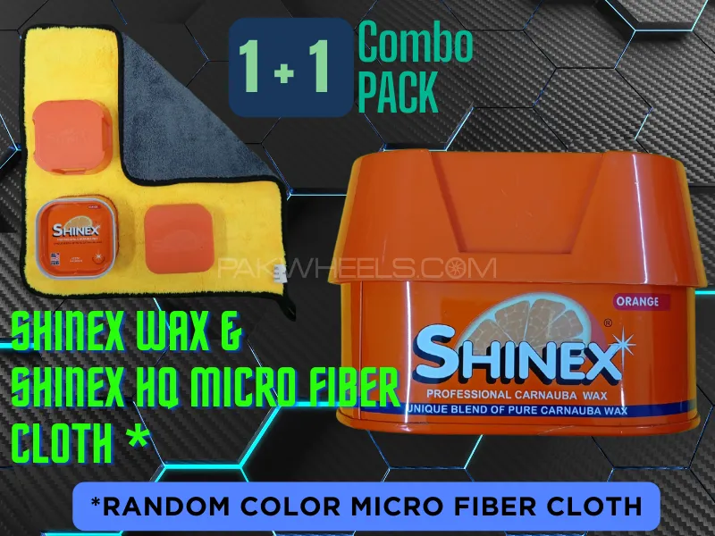 Shinex car Polishing Professional Carnauba Wax - Orange -200g Shinex Hq With Micro Fiber Cloth Image-1