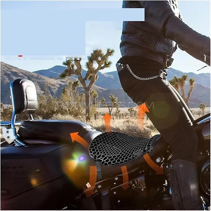 C5GOON High-elastic Motorcycle Gel Seat Cushion 3D Honeycomb Structure Shock Foldable Breathable Motorcycle Gel Seat Pad Cushion K7s6 I.85629642