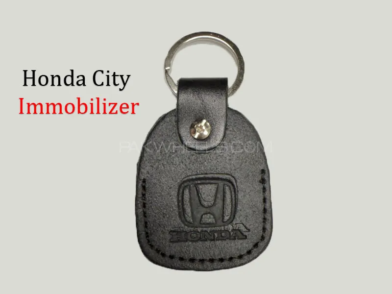 Honda City Key Immobilizer Leather Key Chain Cover  Image-1