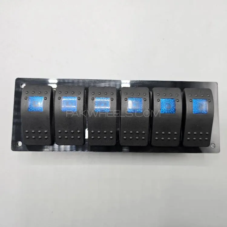 Universal 7-inch Switch Panel 6pcs Rocker Switches 1 Pc (Blue) Universal 7-inch Switch Panel 6pcs Rocker Switches 1 Pc (Blue) Image-3
